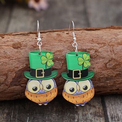 Boucles d’oreilles pendantes en acrylique hibou