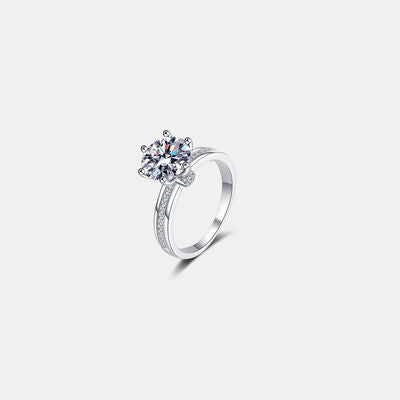 Bague en argent sterling 925 moissanite 3 carats