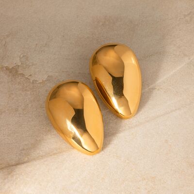 Stainless Steel Teardrop Stud Earrings