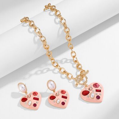 Heart Pendant Alloy Necklace