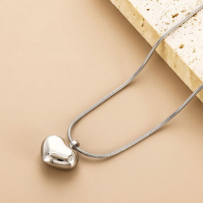 Stainless Steel Heart Pendant Necklace