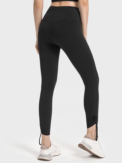 Pantalon actif taille haute avec cordon de serrage