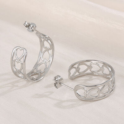 Stainless Steel C-Hoop Earrings