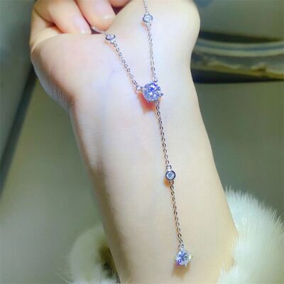 Collier en argent sterling 925 moissanite 1,5 carat