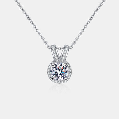 Collier pendentif en forme d'oreilles de lapin Moissanite 1 Carat