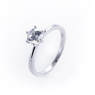 Bague en argent sterling 925 avec zircon 2 pièces