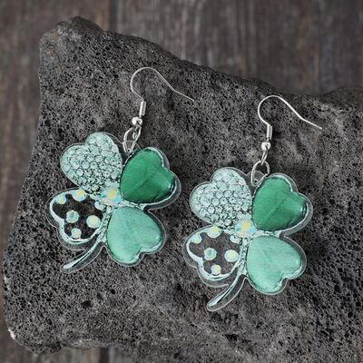 Pendientes colgantes de acrílico Lucky Clover