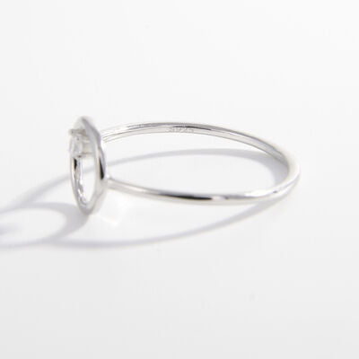 Zircon Circle 925 Sterling Silver Ring