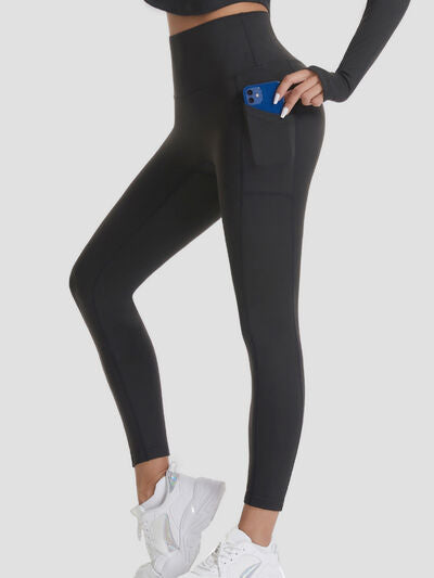 Pantalon actif taille haute avec poches