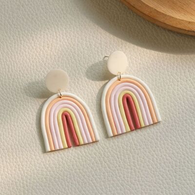 Boucles d'oreilles pendantes en acier inoxydable et acrylique