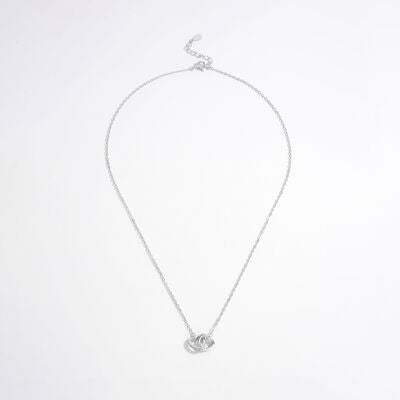 Collier coeur en argent sterling 925 incrusté de zircons