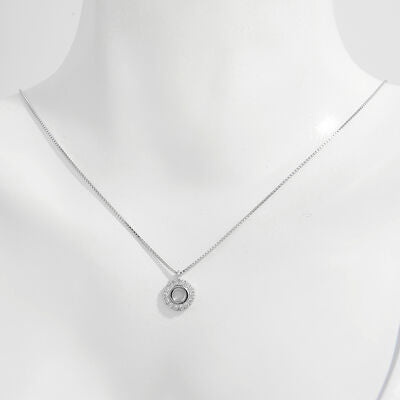 Collier pendentif en argent sterling 925 et zircone