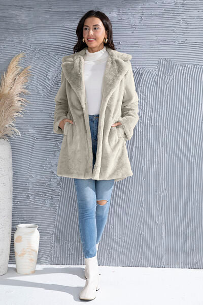 Manteau à col à revers boutonné