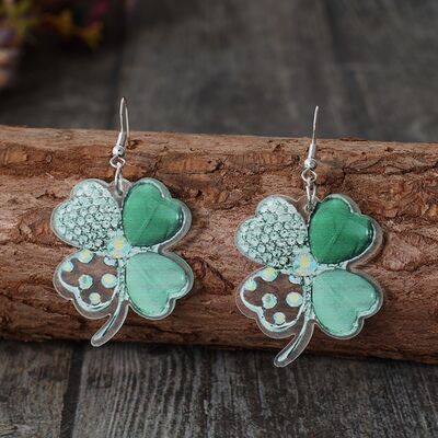 Pendientes colgantes de acrílico Lucky Clover