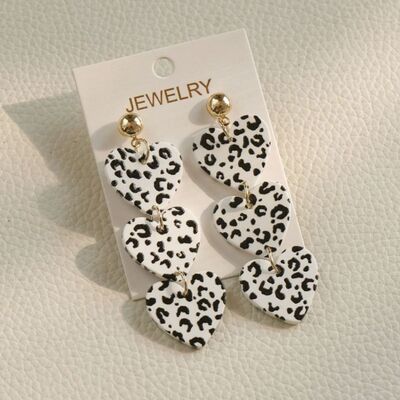 Boucles d'oreilles pendantes en acier inoxydable et acrylique