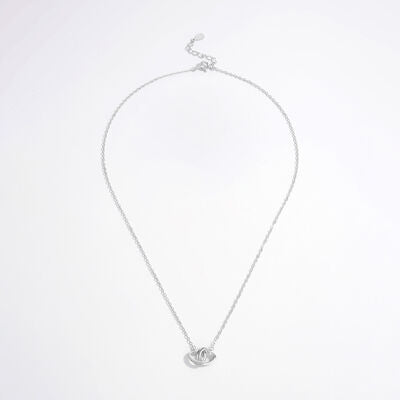 Collier coeur en argent sterling 925 incrusté de zircons