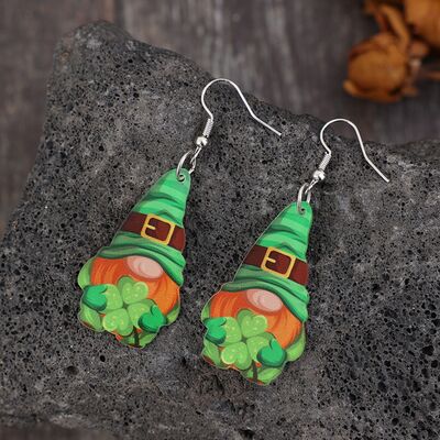 Boucles d'oreilles pendantes en alliage de bois