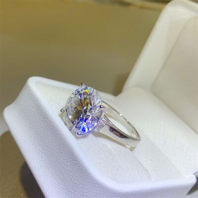 Bague en argent sterling 925 moissanite 10 carats